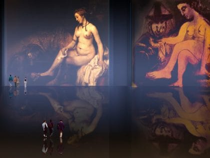 Baño de Betsabé, interpretación de Rembrandt Hamenzoon van Rijn (1654) recreaciones de Pablo Picasso (1963), (1966).