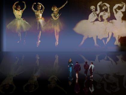 Escenas de Rituales del Ballet, obras de Edgar Degas (1890), interpretaciones y ambientaciones de Pablo Picasso (1919).