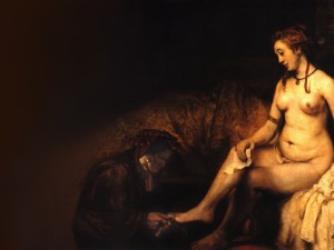 Baño de Betsabé, interpretación de Rembrandt Hamenzoon van Rijn (1654) recreaciones de Pablo Picasso (1963), (1966)